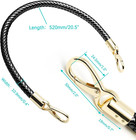 Piutouyar 2 Pcs 52cm 20 Inch Replacement Braided Purse Straps Pu Leather Handbag