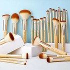 Jessup Bamboo Professional Makeup Brushes Set 6-25pcs Beauty Foundation Powder E
