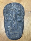 Hand Carved Wood  Wall Mask Aet With Fangs Vintage 11    X 8   