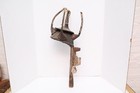 Antique African Tribal Art Carved Wood Yaka Helmet Mask Ndeemba Tribal Art Vtg