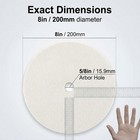 Luo Ke 8   Soft Felt Buffing Wheels For Bench Grinder White