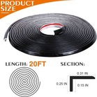 Tile Edge Trim 20ft L-shape Tile Outside Corner Molding Vinyl Trim 20ft black 