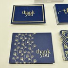 114 Pack Thank You Cards With Envelopes Navy Blue Bulk Blank Cards Gold Foil 4x6