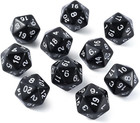 Polyhedral D20 Dice Set  20mm Acrylic  Black  Table Games  Dnd Mtg Rpg Dices  10