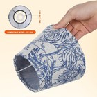 Blue Rainforest Fabric Lampshade - Embroidered Tiger   Parrot Design For E27 e14
