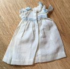 Rare Vintage 1950 s Madame Alexander Kins Tagged White Dress W blue Ribbons