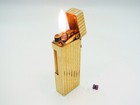 Working Dunhill Rollagas Lighter D Mark Gold Plated With 2p Flint  b29