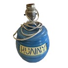Vintage Disney Winnie The Pooh Hunny Pot Nursery Blue Yellow Lamp No Shade 