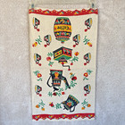 Vtg Lot Of 2 Mcm Coffee Pot Grinder Linen Kitchen Tea Towels Pennsylvania Dutch