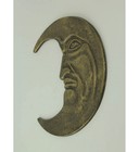 Antique Look - Cast Iron Crescent Man Moon Wall Sculpture Bronze Indoor Outdoor
