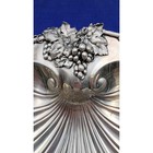 Reed   Barton Silver-plate Serving Dish 11  Grape Motif Footed   Scalloped Vtg