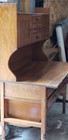 Antique Hoosier Style Cabinet  W work Surface  8 Drawers  Cutting Board Slots