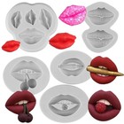 Lips Fondant Molds Sexy Lips Kiss Collection Candy Silicone Molds For Style D