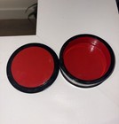 Vintage Russian Lacquer Boxes Palekh Style Red Interior Ussr