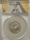 1847 Zs Om Mexico Silver Reale Anacs Vg8