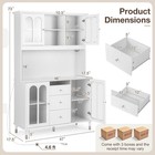 73   Tall Kitchen Pantry Storage Cabinet With Led Lights And Power Outlets