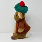 Vintage Eden Beatrix Potter Benjamin Bunny Plush With Green Beret And Leather Sh