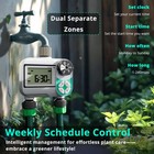 2 Zone Sprinkler Timer With Metal Inlet   Outlet  Water Timer For Garden Hose-us
