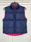 Ralph Lauren Down Vest Reversible Puffer Vest Navy   Pink Girls Xl Preppy 2 In 1