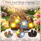Outdoor Solar Hedgehog Figurine Resin Garden Yard Decor Holiday Gift