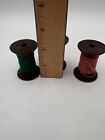 Lot Of 3 Vintage Wooden Wood Sewing Thread Spools