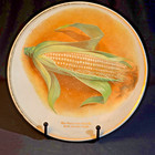 Antique Blue Mound Kansas Cash Store Advertising Corn Plate Semi Porcelain
