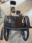 Medline Foldable Wheelchair 16   w X 16   d Seat Swing-back Elevating Footrests