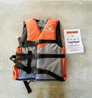 New Owntop Adult Small Swim Vest Life Jacket Orange Grey Buoyancy Flotation Pfd