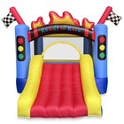 Race Track Bounce House With Slide And Blower  Inflatable Bouncer For Kids