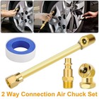 2-way Connection Air Chuck Set heavy Duty Dual Head Air Chuck tire Air Fill Kit