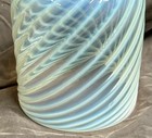 Amazing Vtg Striped Swirl Opalescent Opaline Glass Lamp Light Shade  a70 