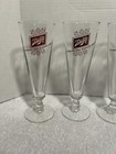 4 Vintage Schlitz 8 5    Pedestal Made Milwaukee Famous Beer Glasses Jj