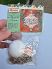 Leewards Silver Swirl 1973 Vtg Sequin Bead Holiday Christmas Ornament Kit