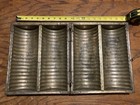 Antique Primitive Metal Tin Kitchen Double Ribbed Bread Log Loaf Mold Tool