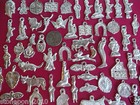 100 Milagros Charms Mexican Folk Art Shiny Silver Exvoto Nicho Retablo  2
