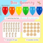 18 Set Spinning Top Classic Wood Carved Spinning Tops Mexican Trompos 6 Colors