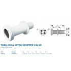 Sea-dog 520510-1 Molded Acetel Thru Hull With Scupper Valve 1-1 2 