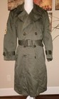 Vintage 1950s Us Military Trench Overcoat Size Med Reg With Removable Liner