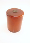 Tall Art Deco Marbled Amber Color Bakelite Catalin Box