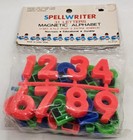 Vintage Magnetic Alphabet Numbers Plastic 1970s New Old Stock Nip Spellwriter