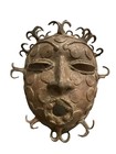 Antique Benin Bronze  Head Mask -nigeria -h9 Inch Length -width 7 Inch - 20 C