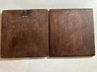 Huge Pair Peruvian Wall Art Carved Wood Plaque Bas Relief Peru Andes Signed