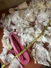 Large Lot Vtg Whites Lace Ribbon Trim Sewing Wedding 1   Lb Yards   Yards 