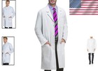 Lab Coat Men Women Long Sleeve White Unisex Durable Medical Science Coat