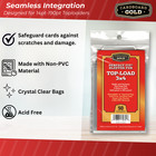 2500ct Cardboard Gold Perfect Fit Cover Sleeves For Toploaders 140pt-190pt Size