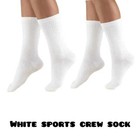 5 Dozen Wholesale Bulk Lots Mens Solid White Sports Cotton Crew Socks 9-11 10-13