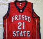 Game Worn   Used Fresno State Bulldogs Basketball Jersey 21 By Wilson Sewn Ec