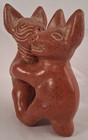 Colima Dancing Dogs Mexican Pottery Folk Art 6  Vintage Terracotta