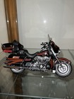 Harley-davidson Diecast Motorcycle Model Black With Orange Flames