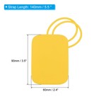 2pcs Silicone Luggage Tag  Identifier Card Holder Label Travel Bag Tag  Yellow